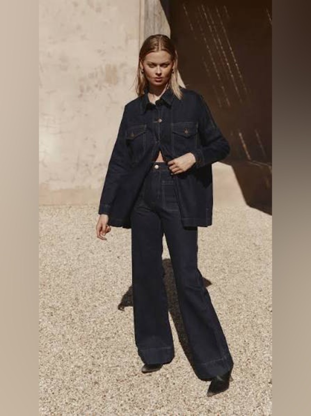 Diish peri mid blue denim shacket